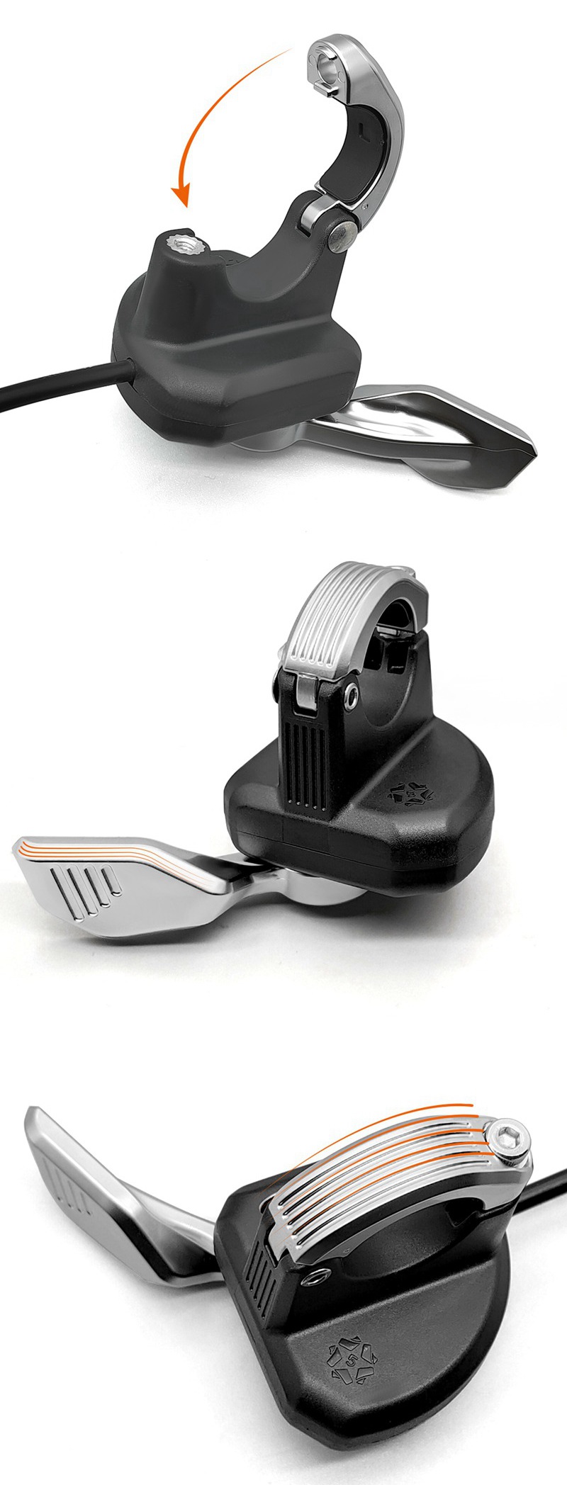 108-2 E Bike Thumb Throttle with 3 Pin SM and WP Plug Electric Bicycle Conversion Parts