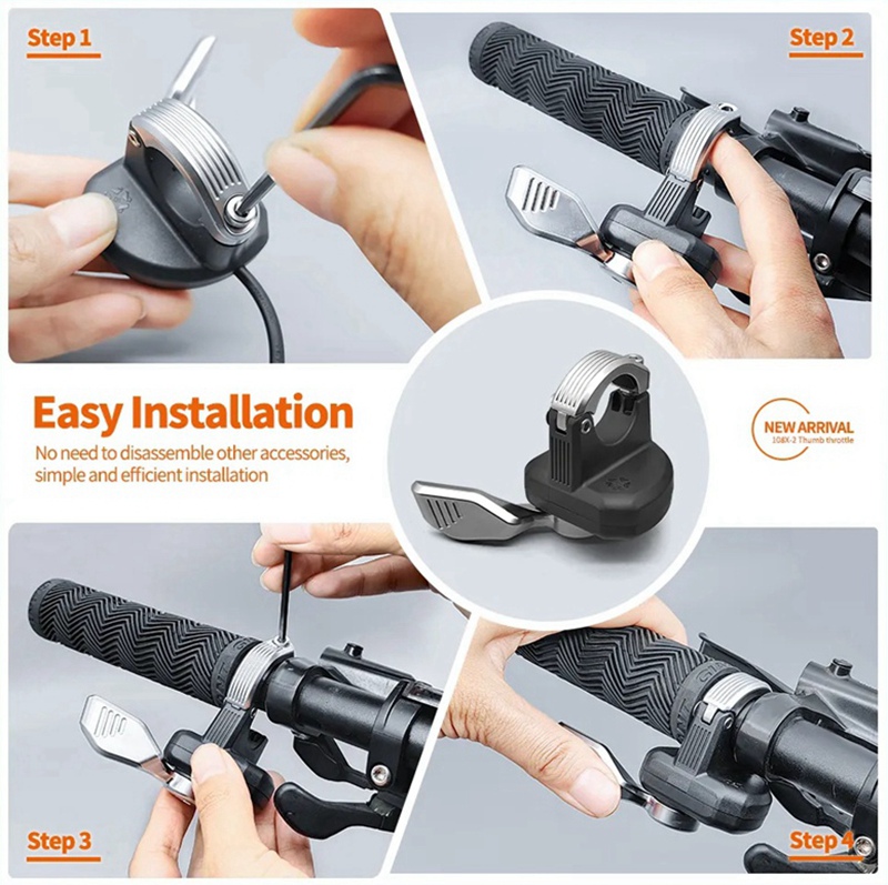 108-2 E Bike Thumb Throttle with 3 Pin SM and WP Plug Electric Bicycle Conversion Parts