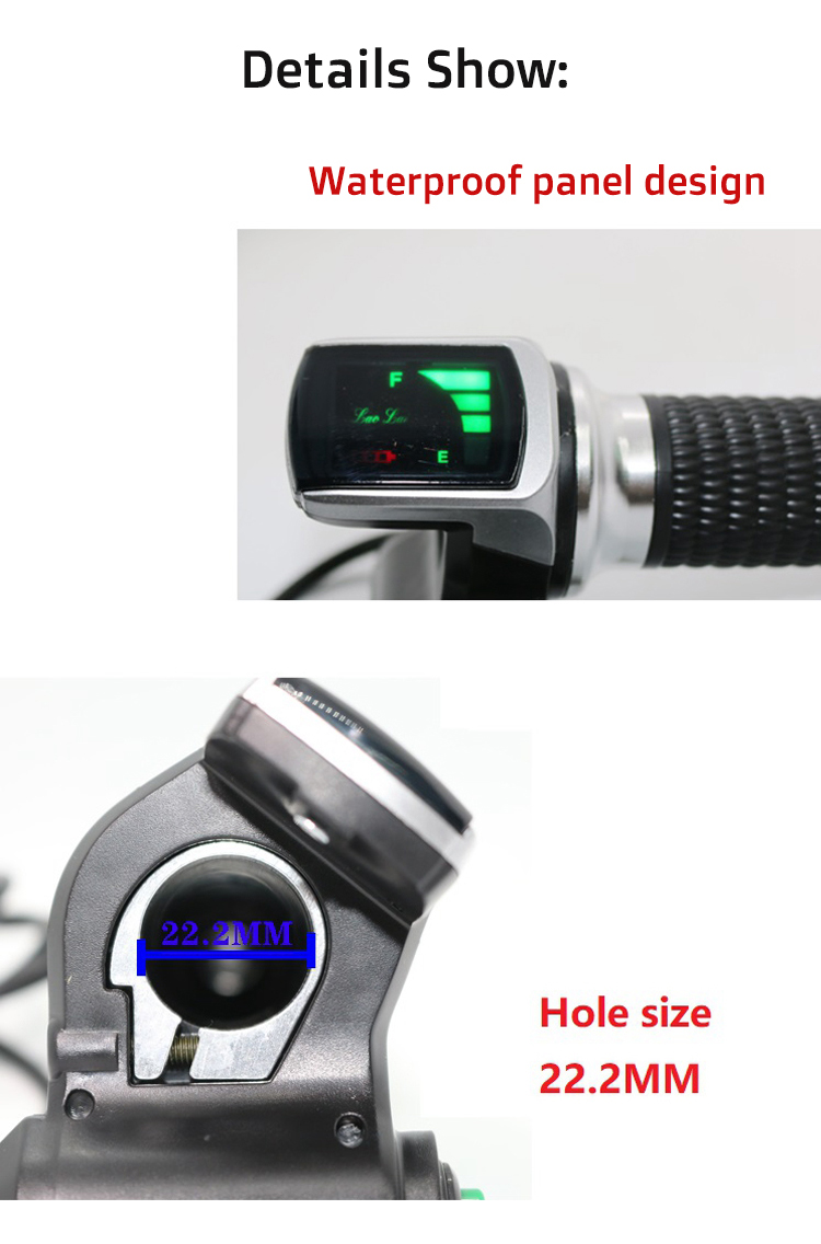 Ebike Throttle 36V 48V 60V Scooter Throttle Grip